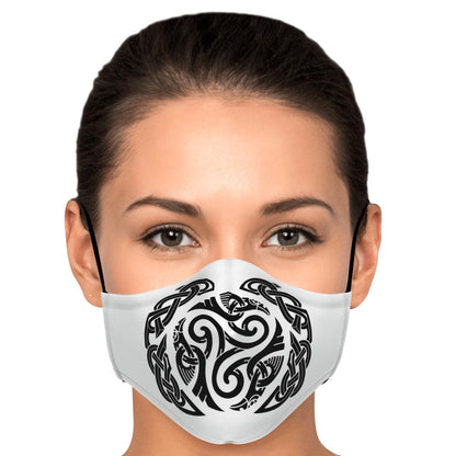 Triskele Black Ravens Viking Face Mask Cover