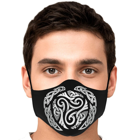 Triskele White Ravens Viking Face Mask Cover
