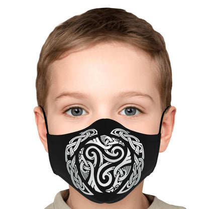 Triskele White Ravens Viking Face Mask Cover