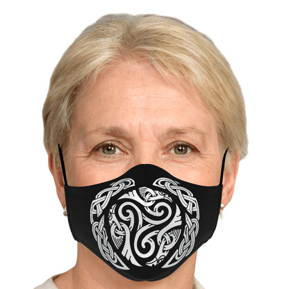 Triskele White Ravens Viking Face Mask Cover