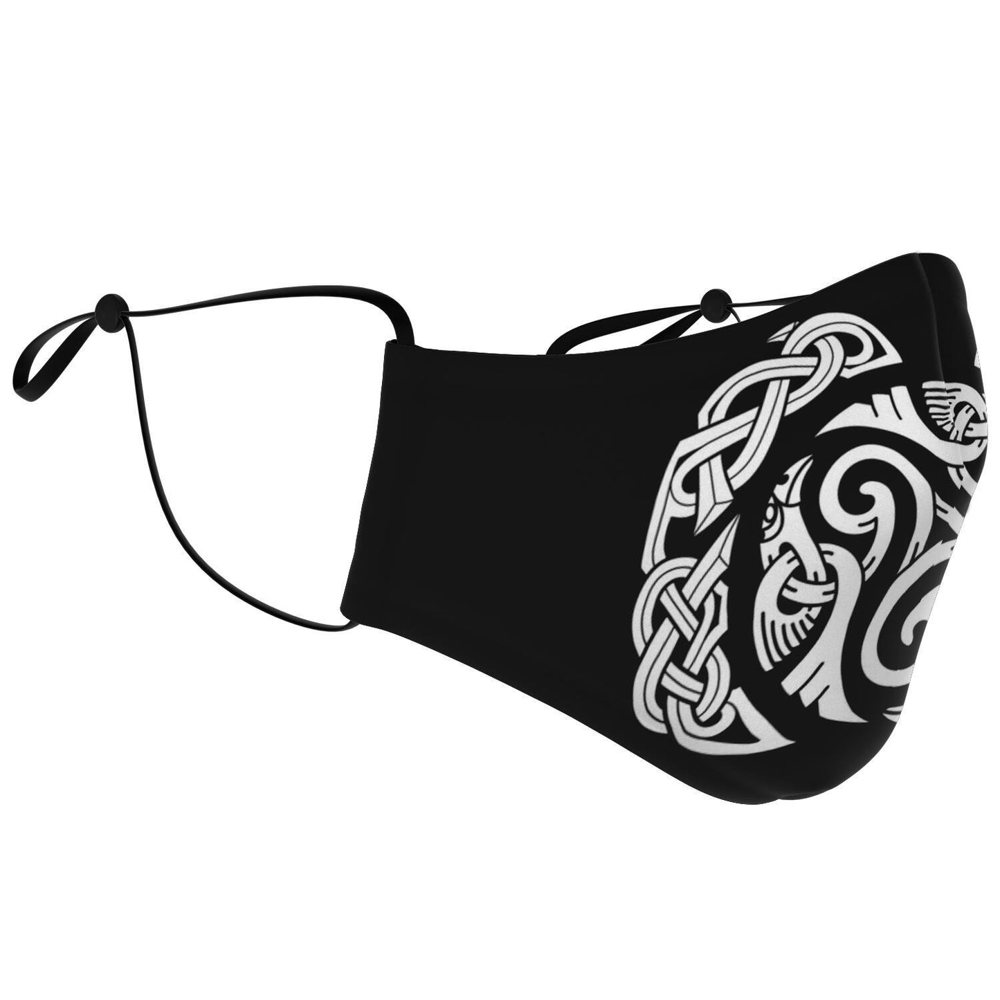 Triskele White Ravens Viking Face Mask Cover