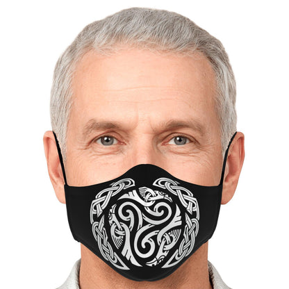 Triskele White Ravens Viking Face Mask Cover