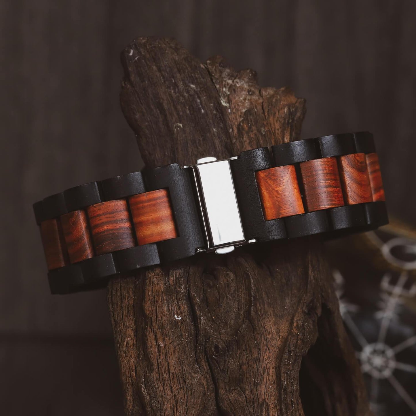 Trygve Viking Wooden Watch with Carved Vegvisir Viking Compass & Custom Engravings