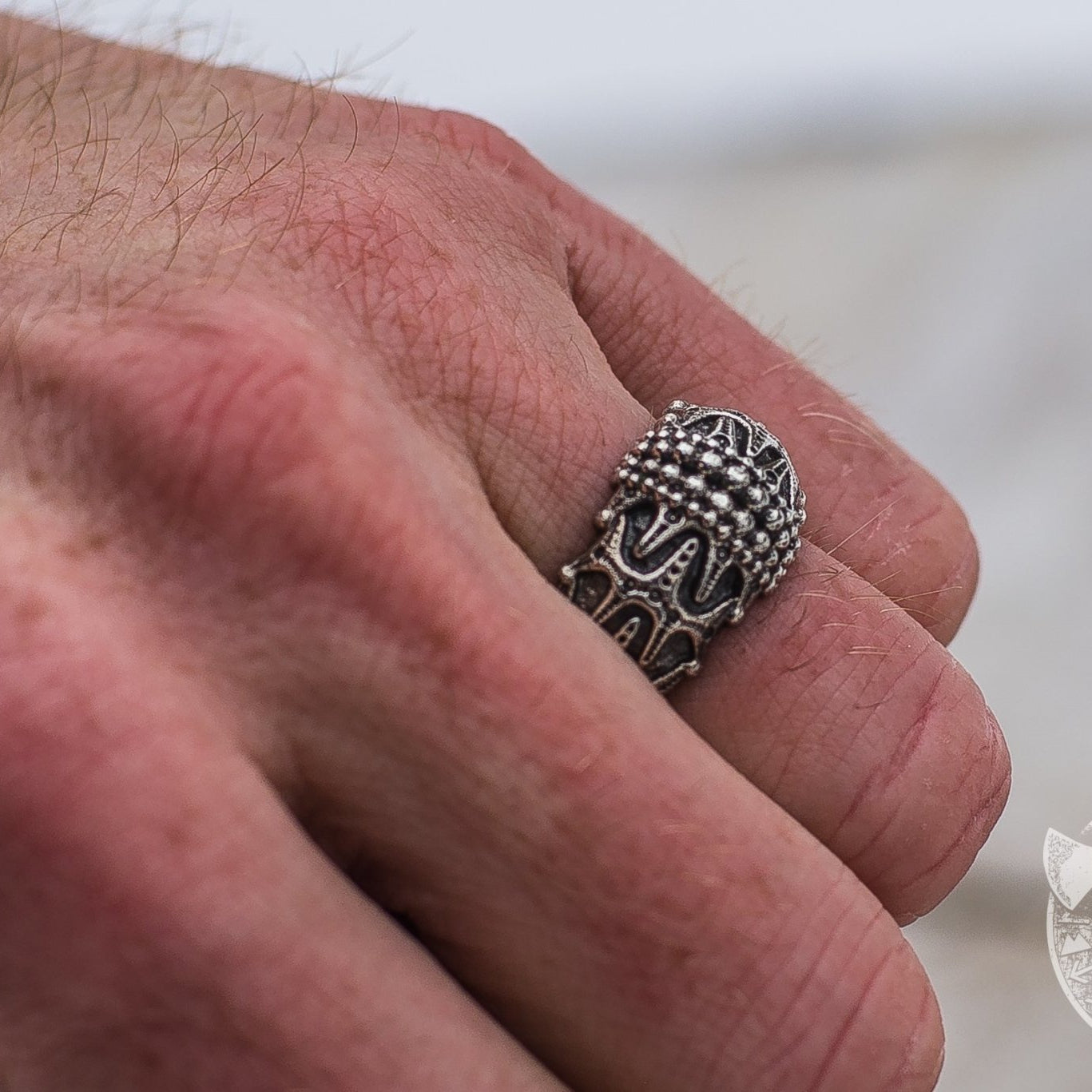 Unique Draupnir 925 Sterling Silver Viking Ring - VikingsBrand
