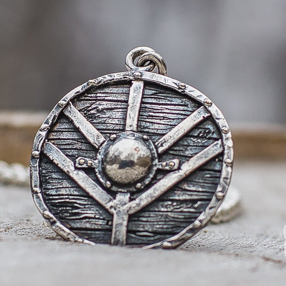 Unique Lagertha's Shield 925 Sterling Silver Pendant - VikingsBrand