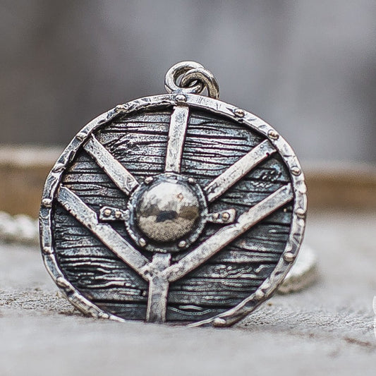Unique Lagertha's Shield 925 Sterling Silver Pendant - VikingsBrand