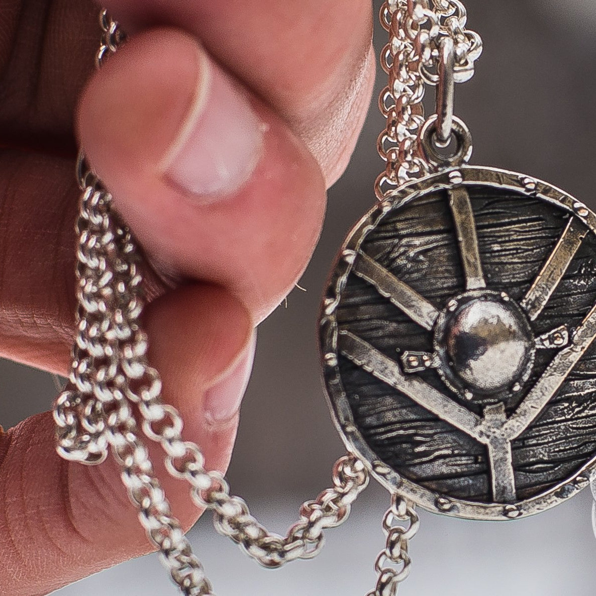 Unique Lagertha's Shield 925 Sterling Silver Pendant - VikingsBrand