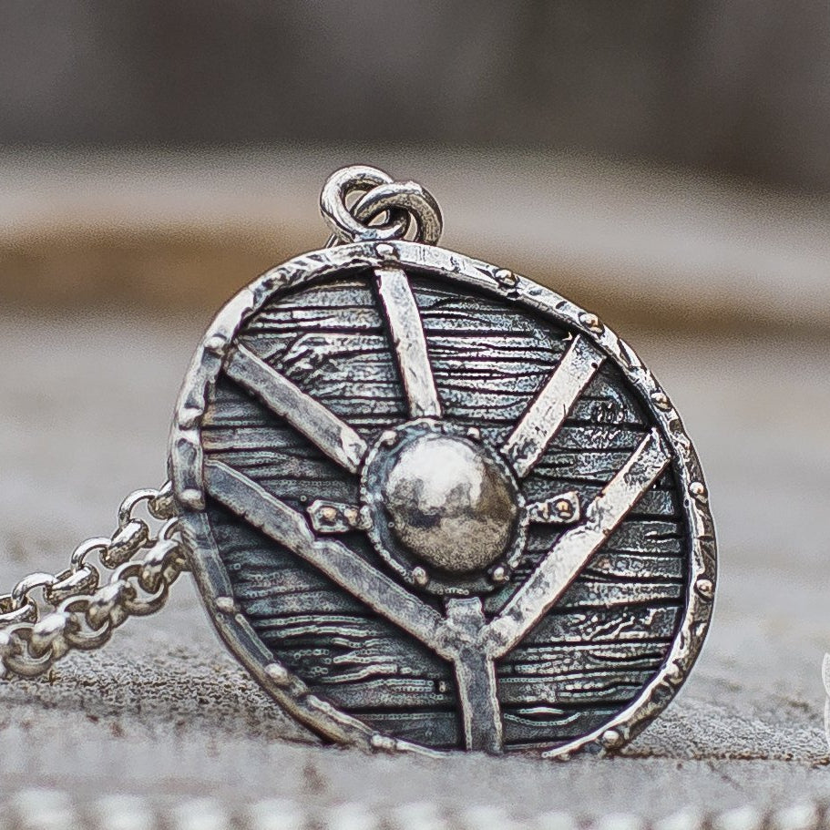 Unique Lagertha's Shield 925 Sterling Silver Pendant - VikingsBrand