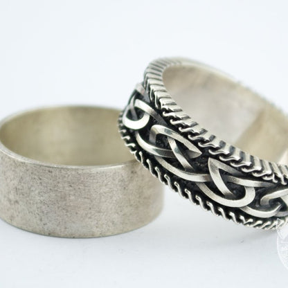 Unique Norse Ornament 925 Sterling Silver Viking Ring - VikingsBrand
