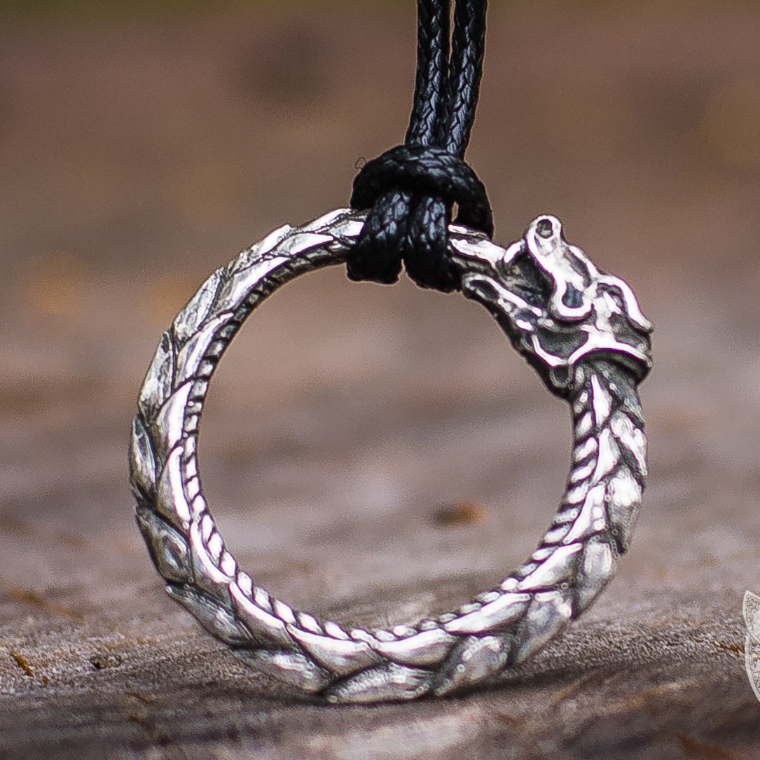 Unique Ouroboros 925 Sterling Silver Pendant - VikingsBrand