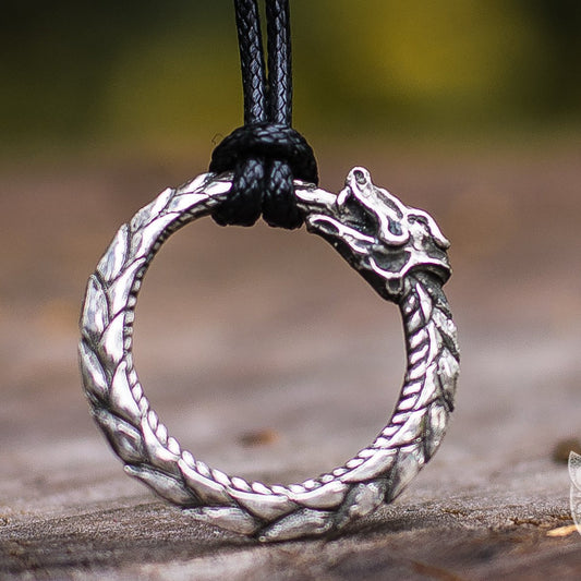 Unique Ouroboros 925 Sterling Silver Pendant - VikingsBrand