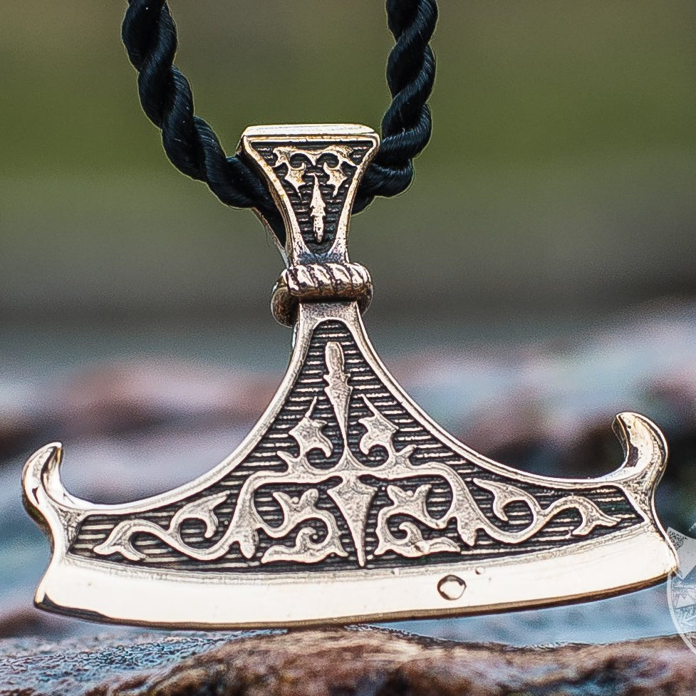 Unique Perun Axe Blade Bronze Pendant - VikingsBrand