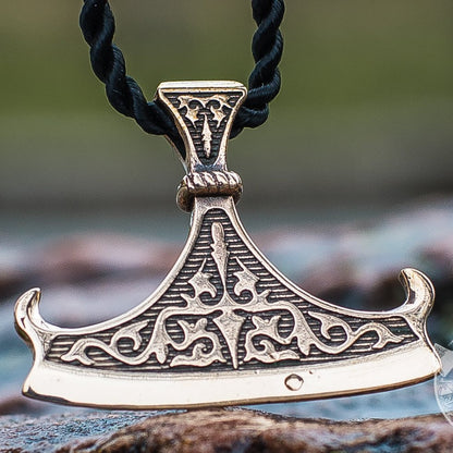 Unique Perun Axe Blade Bronze Pendant - VikingsBrand