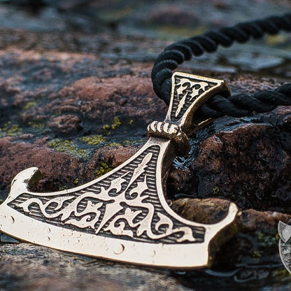 Unique Perun Axe Blade Bronze Pendant - VikingsBrand