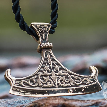 Unique Perun Axe Blade Bronze Pendant - VikingsBrand