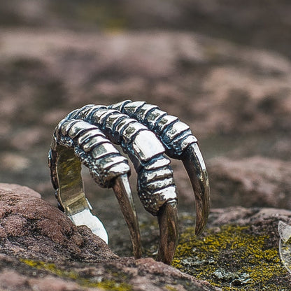 Unique Raven Claw 925 Sterling Silver Viking Ring - VikingsBrand