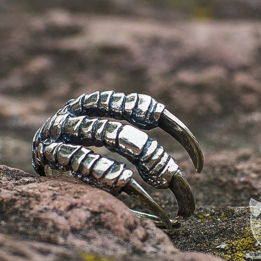 Unique Raven Claw 925 Sterling Silver Viking Ring - VikingsBrand