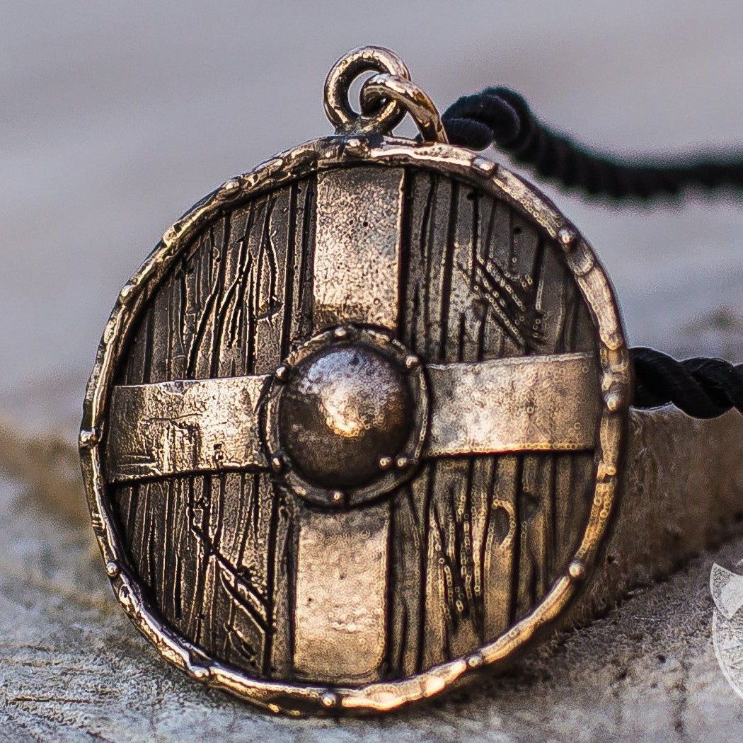 Unique Rollo's Shield Bronze Pendant - VikingsBrand