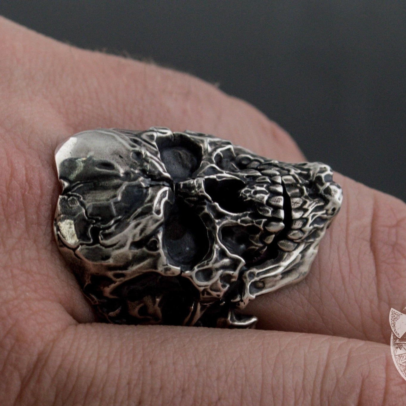 Unique Skull 925 Sterling Silver Viking Ring - VikingsBrand