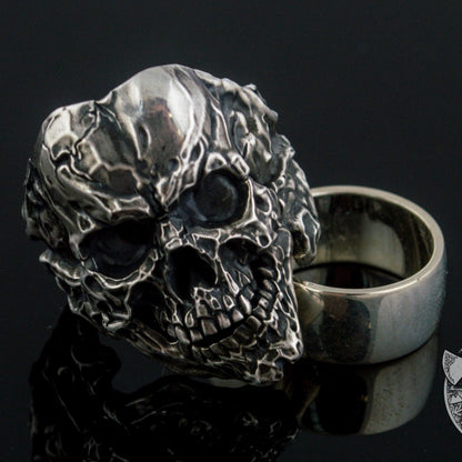 Unique Skull 925 Sterling Silver Viking Ring - VikingsBrand