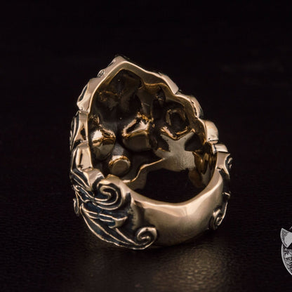 Unique Skull Bronze Ring