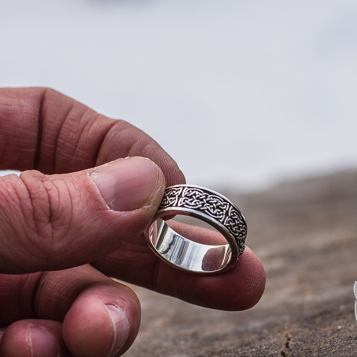 Unique Slavic Ornament 925 Sterling Silver Ring - VikingsBrand
