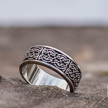 Unique Slavic Ornament 925 Sterling Silver Ring - VikingsBrand