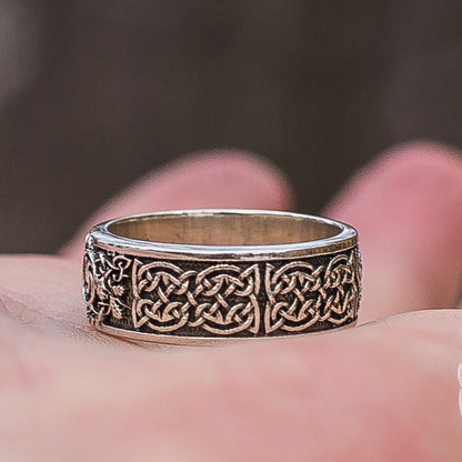 Unique Slavic Ornament 925 Sterling Silver Ring - VikingsBrand