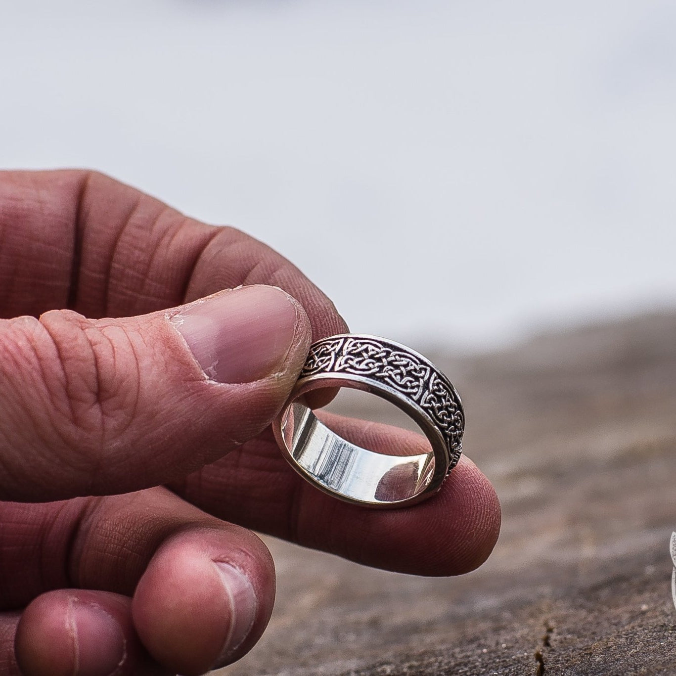 Unique Slavic Ornament 925 Sterling Silver Ring - VikingsBrand