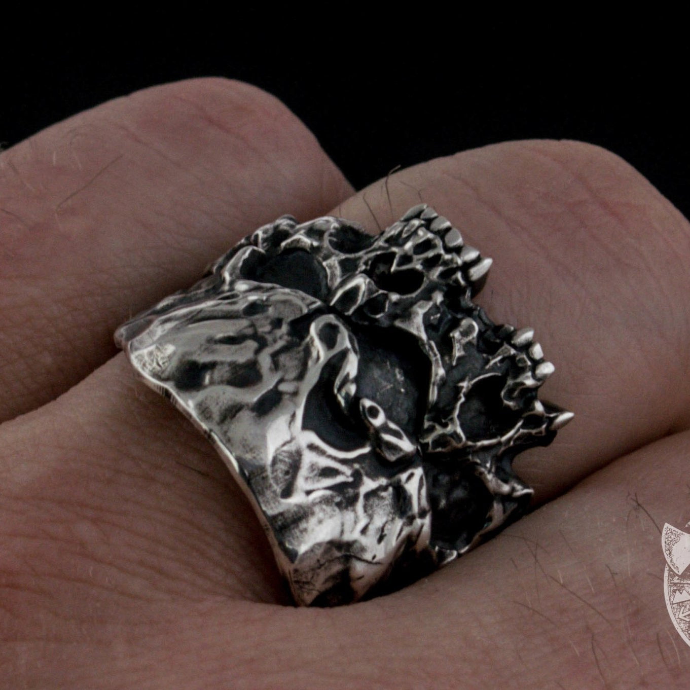 Unique Twins Skull 925 Sterling Silver Viking Ring - VikingsBrand