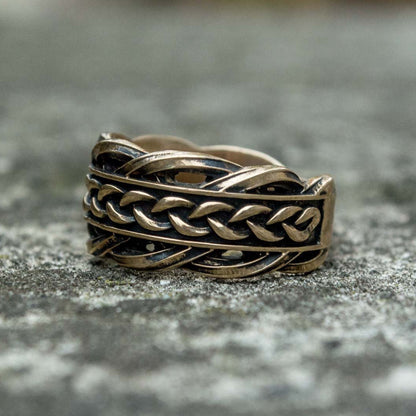 Unique Viking Bronze Ring with Scandinavian Ornament