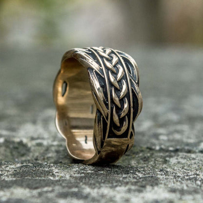 Unique Viking Bronze Ring with Scandinavian Ornament