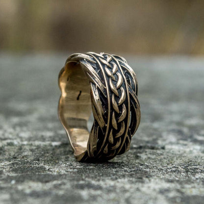 Unique Viking Bronze Ring with Scandinavian Ornament