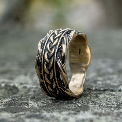 Unique Viking Bronze Ring with Scandinavian Ornament