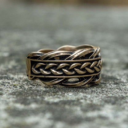 Unique Viking Bronze Ring with Scandinavian Ornament