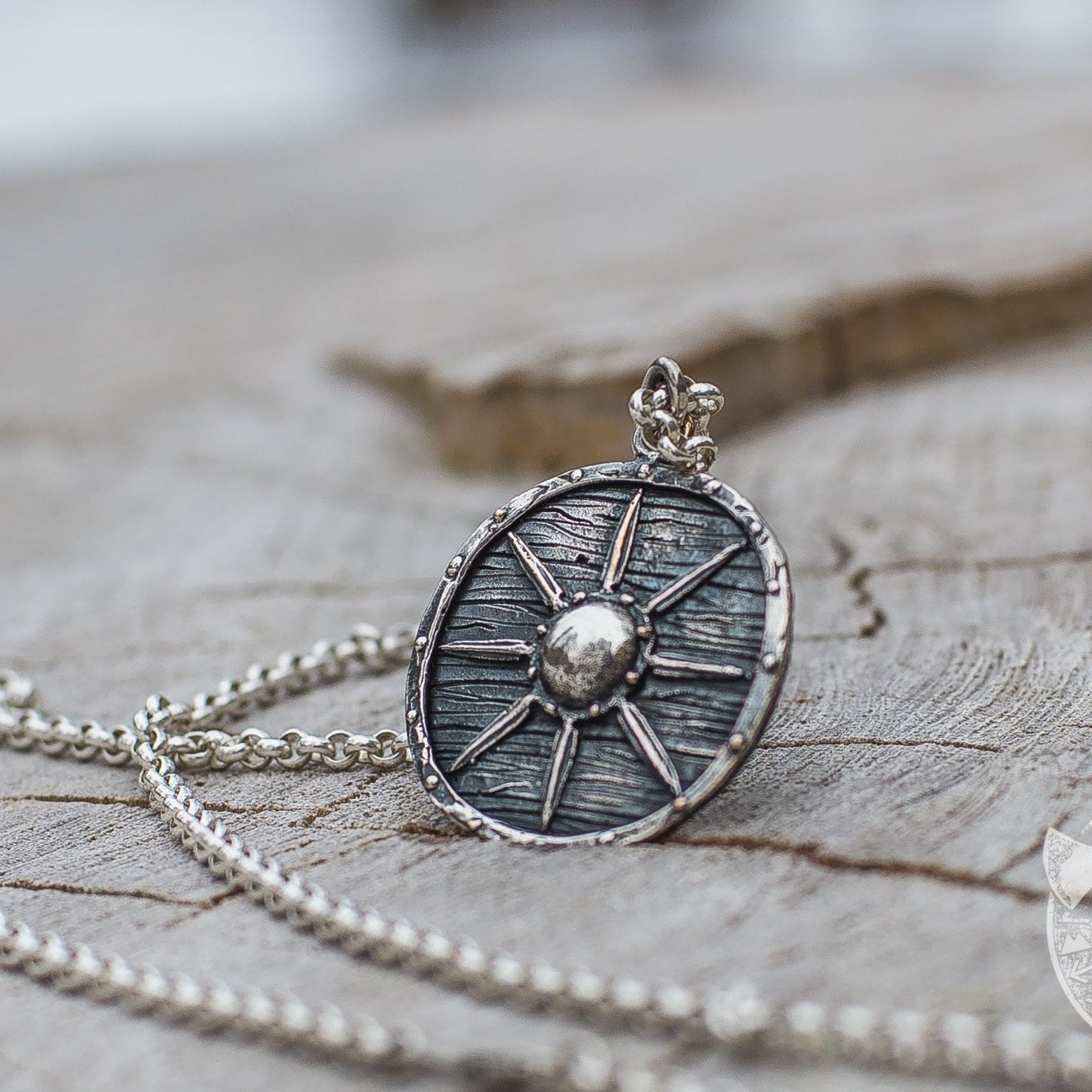 Unique Vikings Shield 925  Sterling Silver Pendant - VikingsBrand