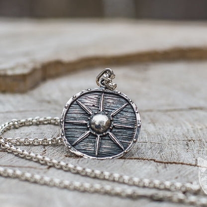 Unique Vikings Shield 925  Sterling Silver Pendant - VikingsBrand
