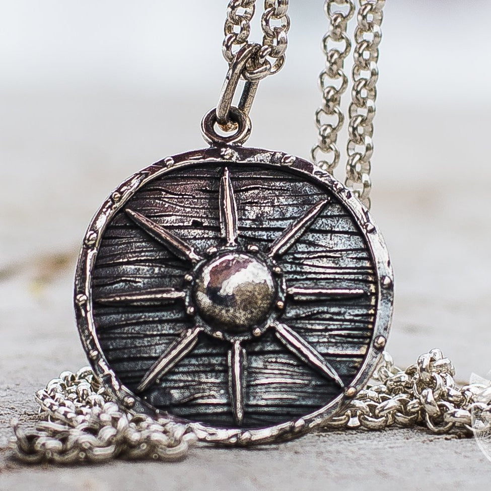 Unique Vikings Shield 925  Sterling Silver Pendant - VikingsBrand