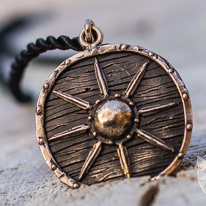 Unique Vikings Shield Bronze Pendant - VikingsBrand