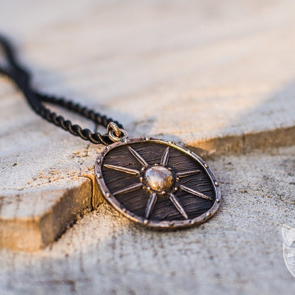 Unique Vikings Shield Bronze Pendant - VikingsBrand