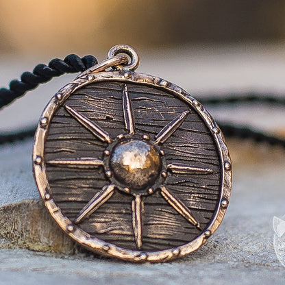 Unique Vikings Shield Bronze Pendant - VikingsBrand