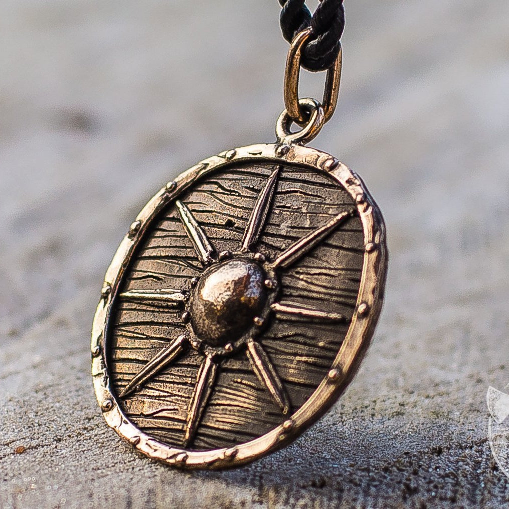 Unique Vikings Shield Bronze Pendant - VikingsBrand
