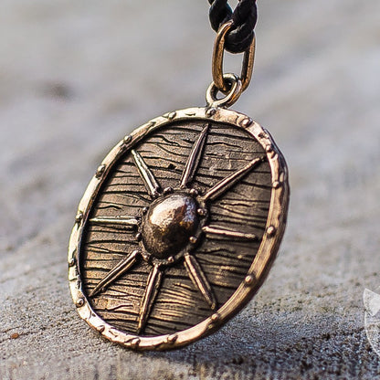 Unique Vikings Shield Bronze Pendant - VikingsBrand