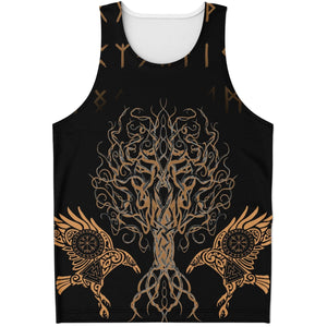 Unisex Viking tank top with ravens