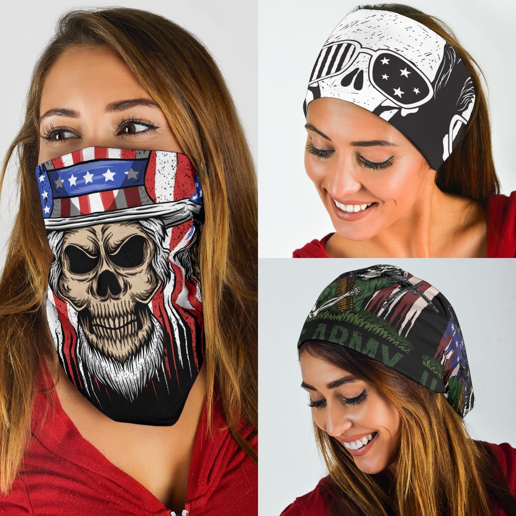 US Patriotic Skull Neck Gaiter | Face Shield