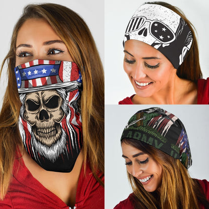 US Patriotic Skull Neck Gaiter | Face Shield