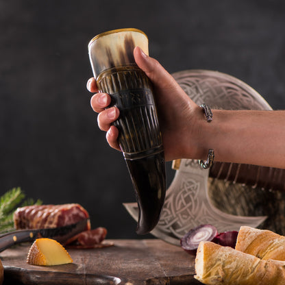 US Shipping Only - Authentic Handmade Viking Drinking Horn
