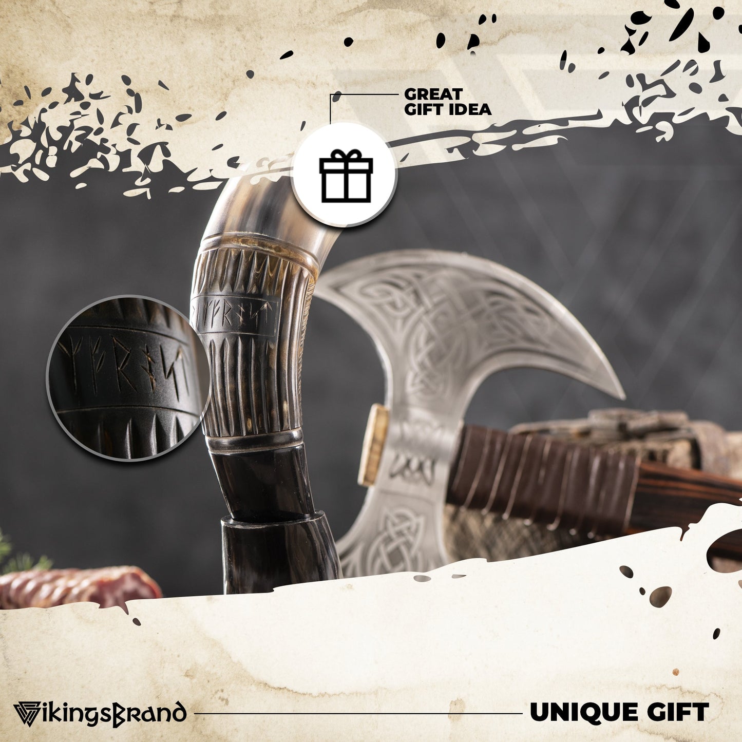 US Shipping Only - Authentic Handmade Viking Drinking Horn