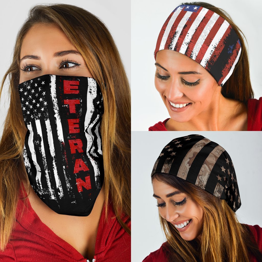 US Veteran Flag Neck Gaiter | Face Shield