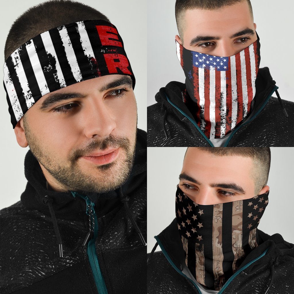 US Veteran Flag Neck Gaiter | Face Shield